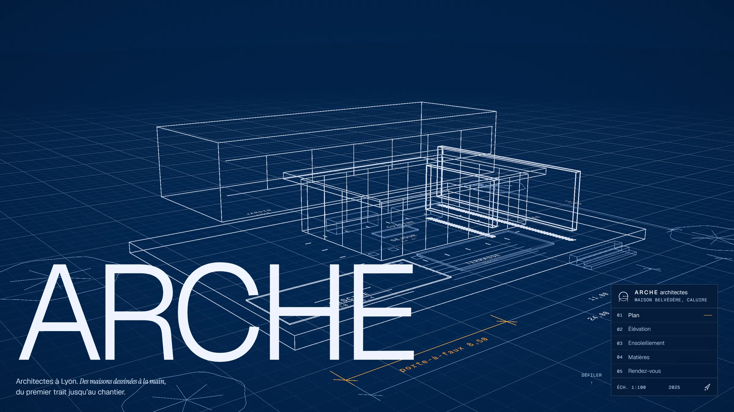ARCHE : une maison d’architecte sur son plan bleu
